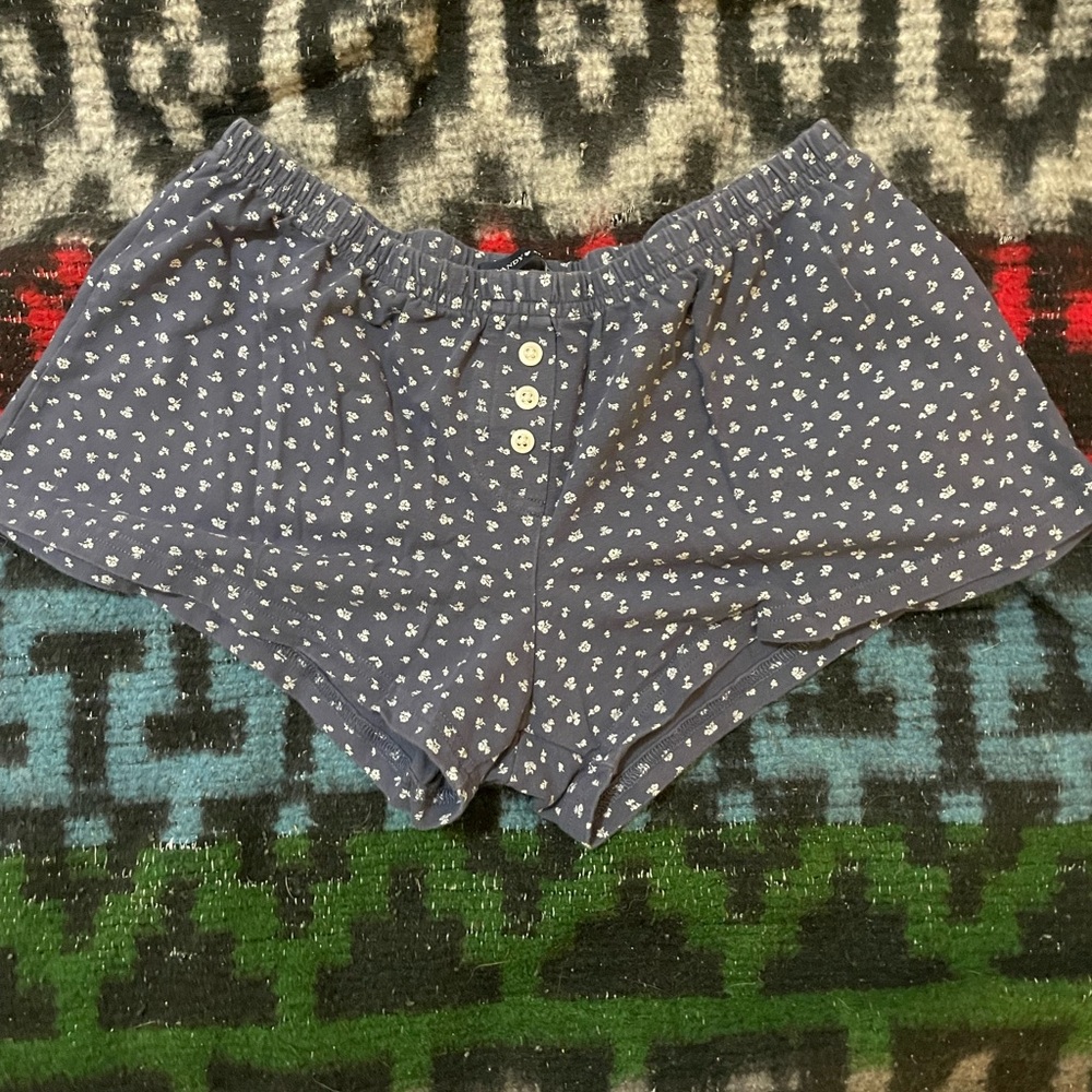 Brandy Melville Navy Floral Shorts